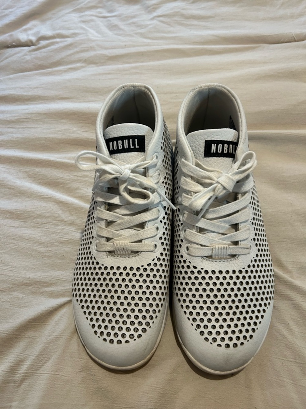NOBULL White Perforated Men’s Trainer Sneakers